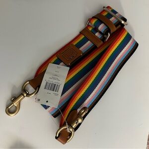 COACH NWT Rainbow Webbing Bag Strap